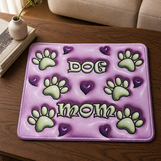 Dog Mom 3D Puff Mouse Pad
