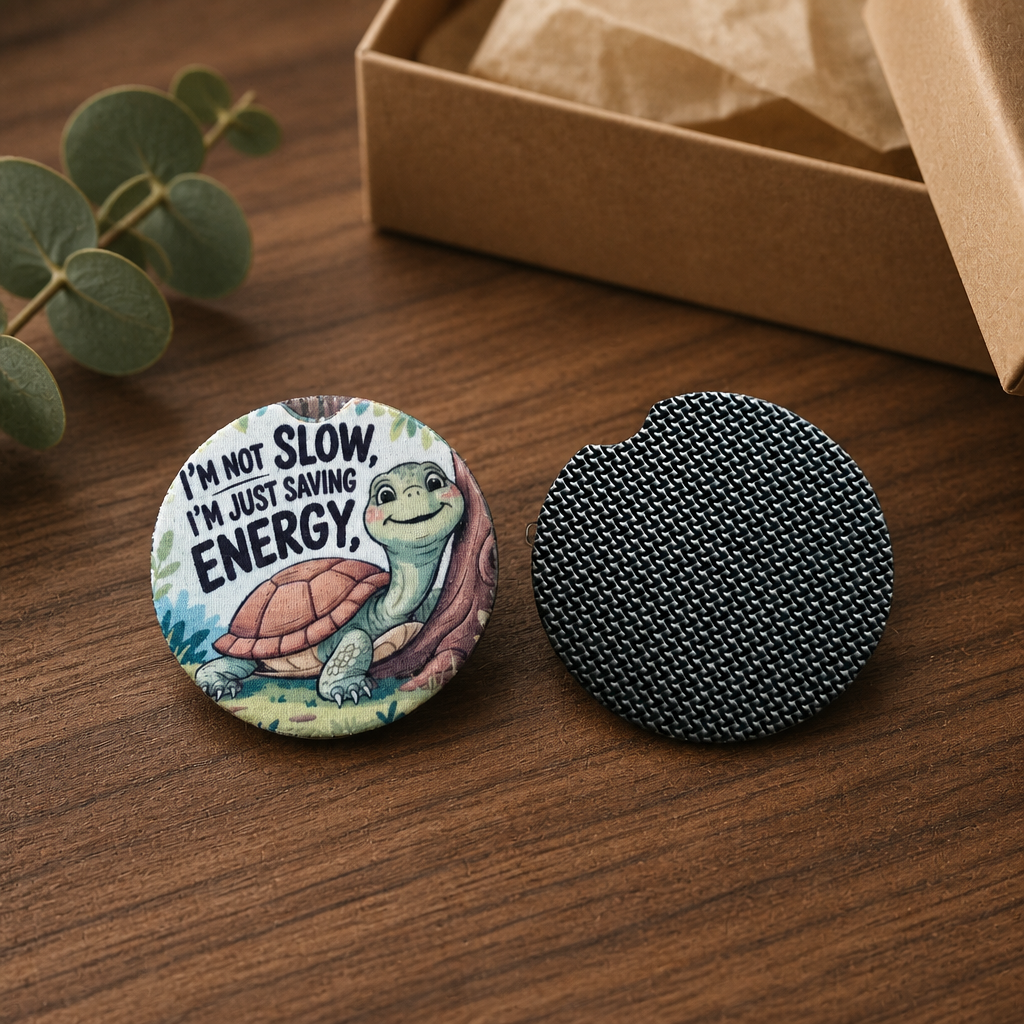 Slow & Steady Turtle Car Coaster Set