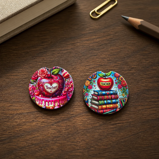 Teacher Appreciation Car Coaster Set