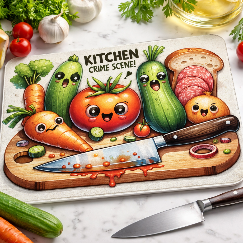 Kitchen Crime Scene Cutting Board