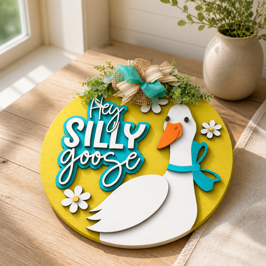 Hey Silly Goose Door Hanger