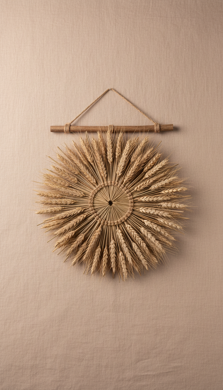 Woven Wheat Wall Hanging