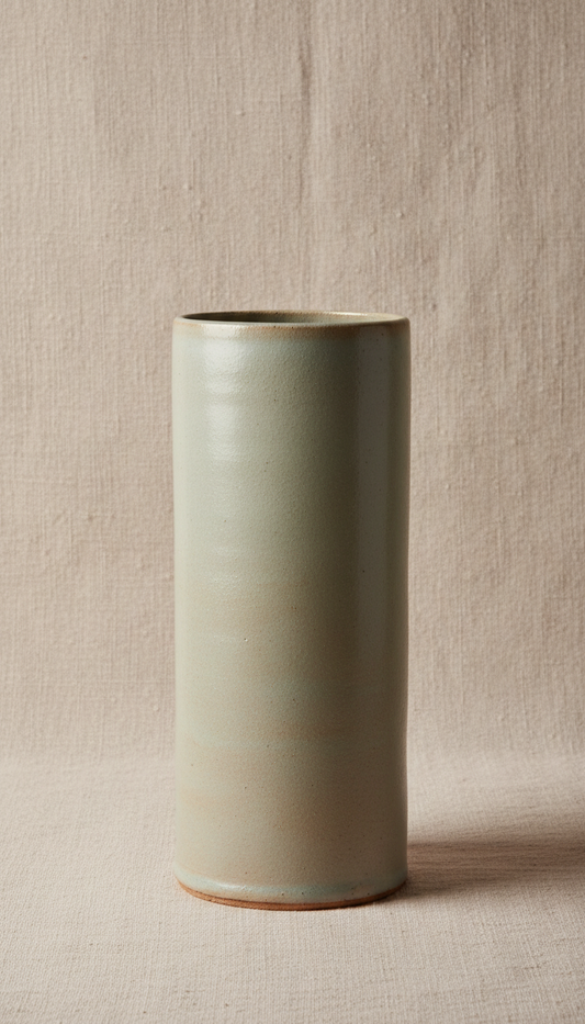 Tall Sage Mist Ceramic Vase