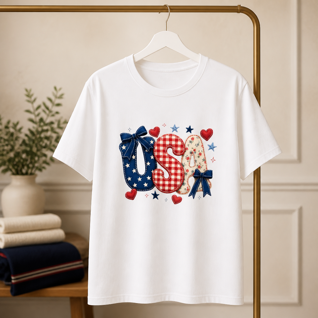 USA Patriotic Bow T-Shirt