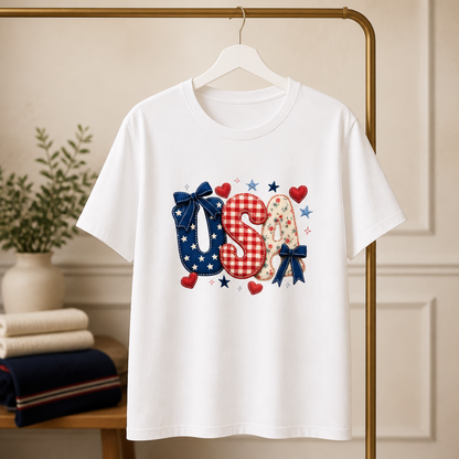USA Patriotic Bow T-Shirt