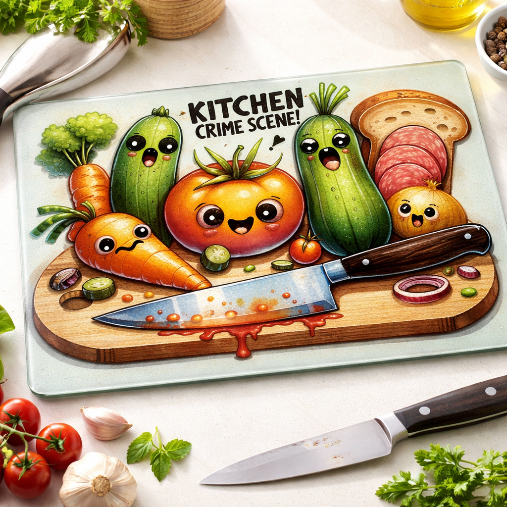 Kitchen Crime Scene Cutting Board
