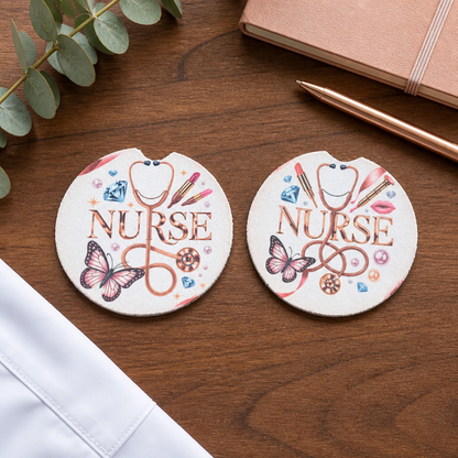 Nurse Life Car Coaster Set