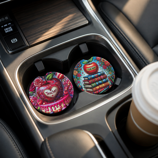 Teacher Appreciation Car Coaster Set