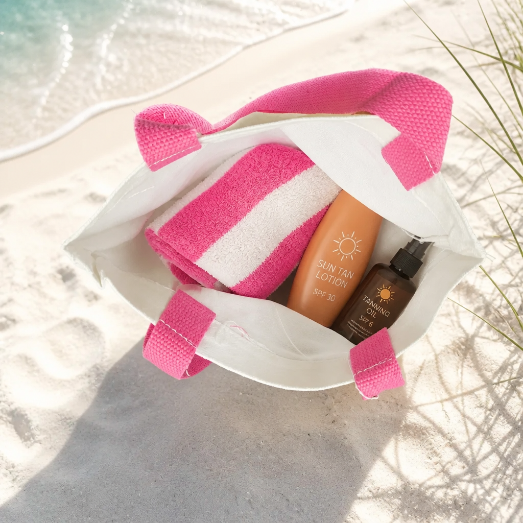 Beach Vibes Canvas Tote Bag