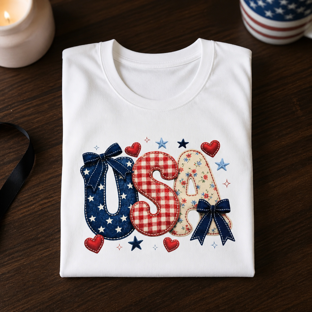 USA Patriotic Bow T-Shirt