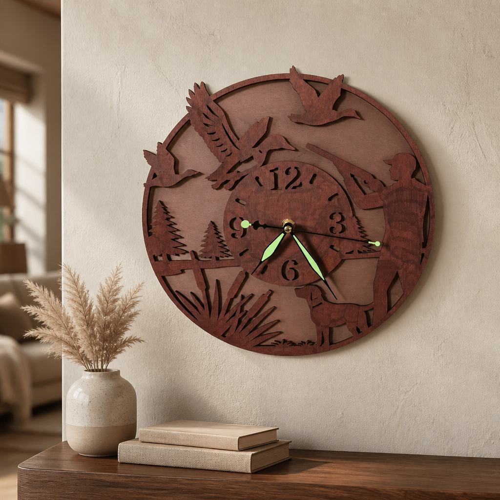 Wilderness Hunter Wall Clock