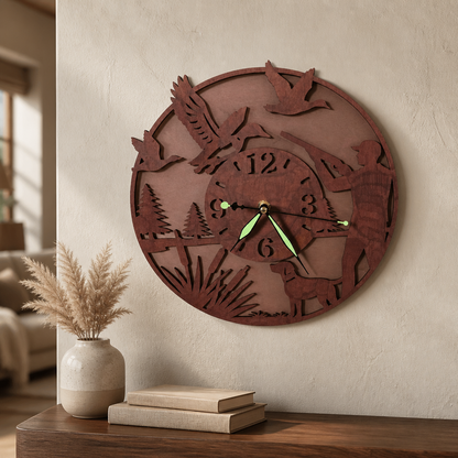 Wilderness Hunter Wall Clock