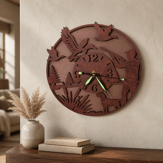 Wilderness Hunter Wall Clock