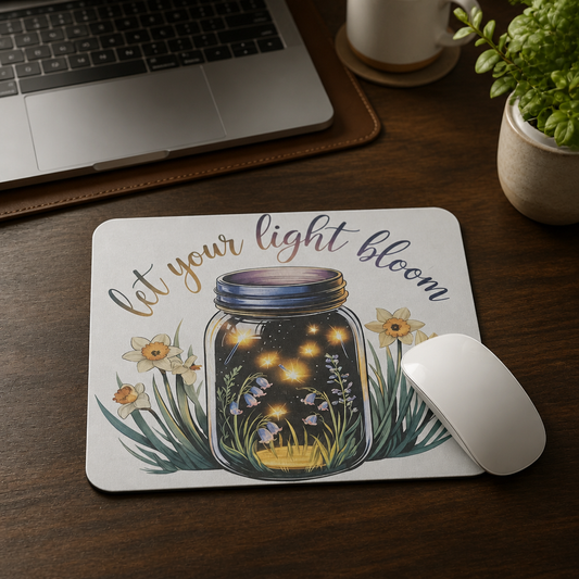 Let Your Light Bloom Mouse Pad