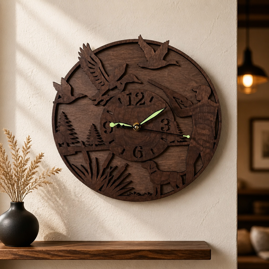 Wilderness Hunter Wall Clock