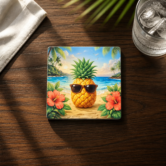 Tropical Paradise Ceramic Coaster Set