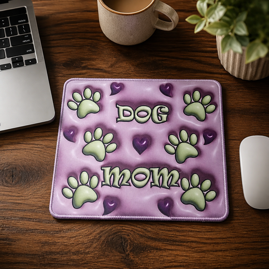 Dog Mom 3D Puff Mouse Pad
