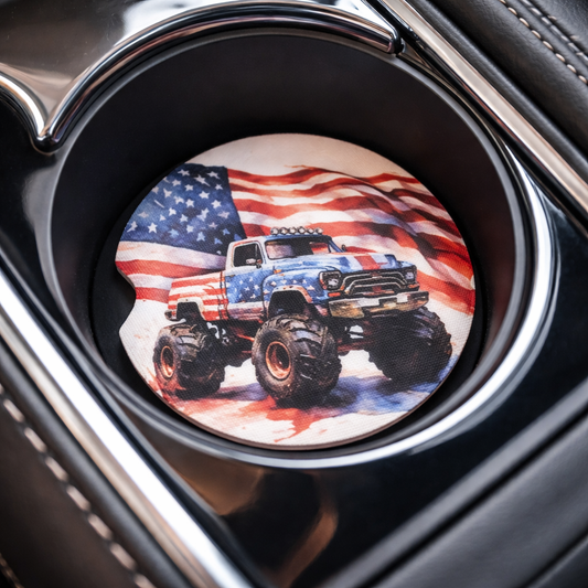 Freedom Monster Truck Car Coasters