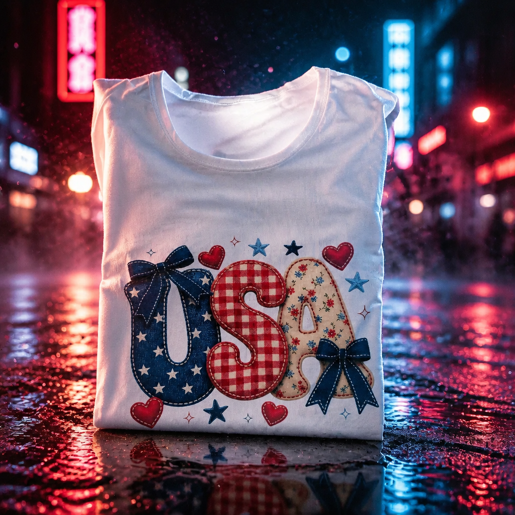 USA Patriotic Bow T-Shirt