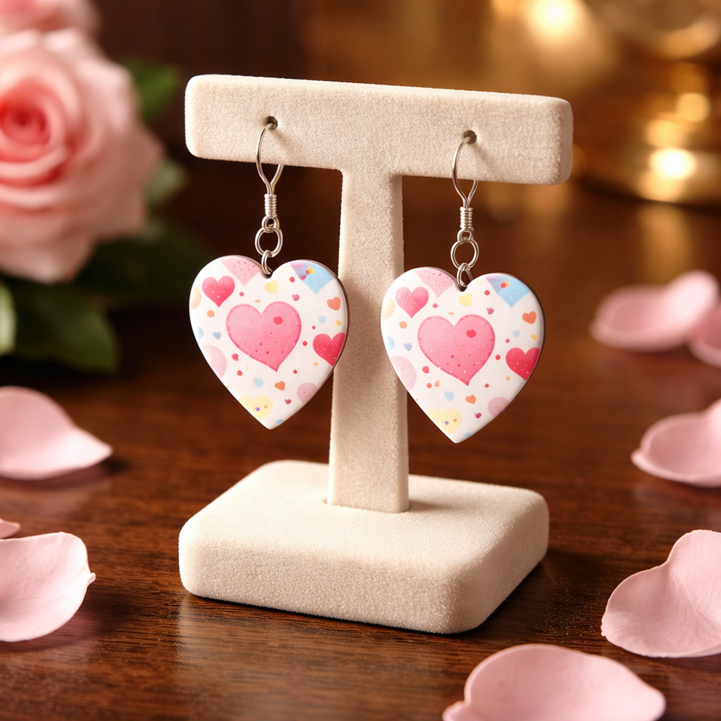 Candy Sprinkle Heart Dangles