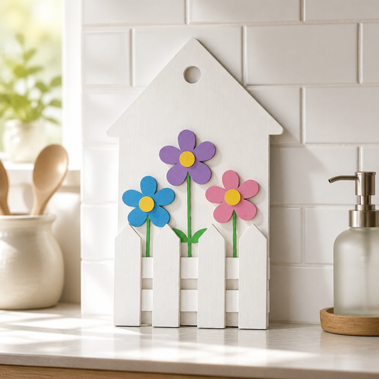 Spring Garden Cottage Decorative Cutting Board