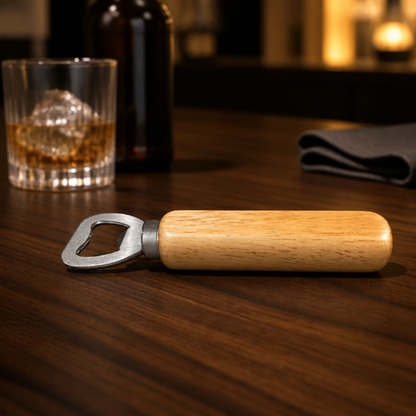 Personalized Engravable Wooden Handle Bottle Opener