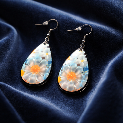 Petal Glow Teardrop Earrings
