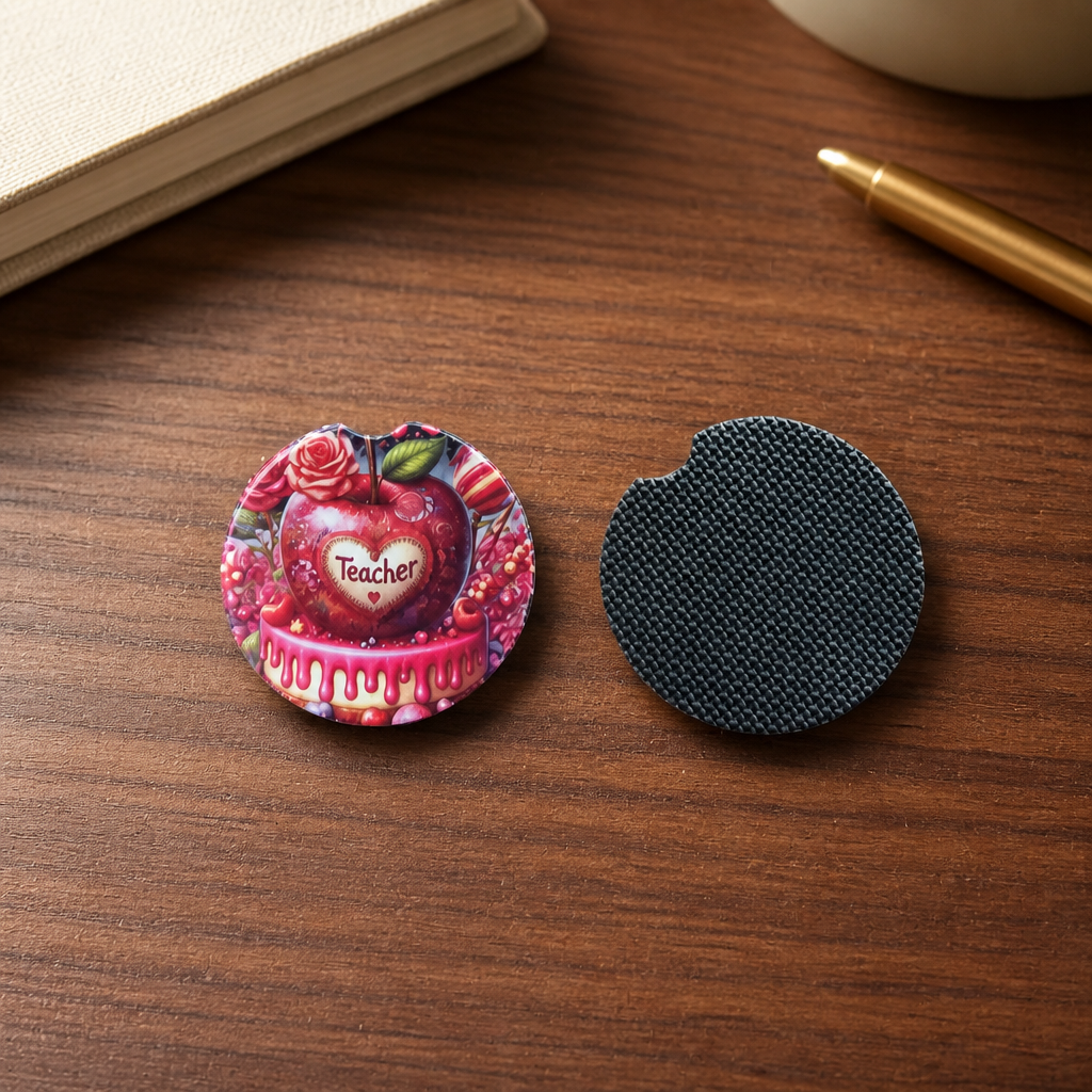 Teacher Appreciation Car Coaster Set