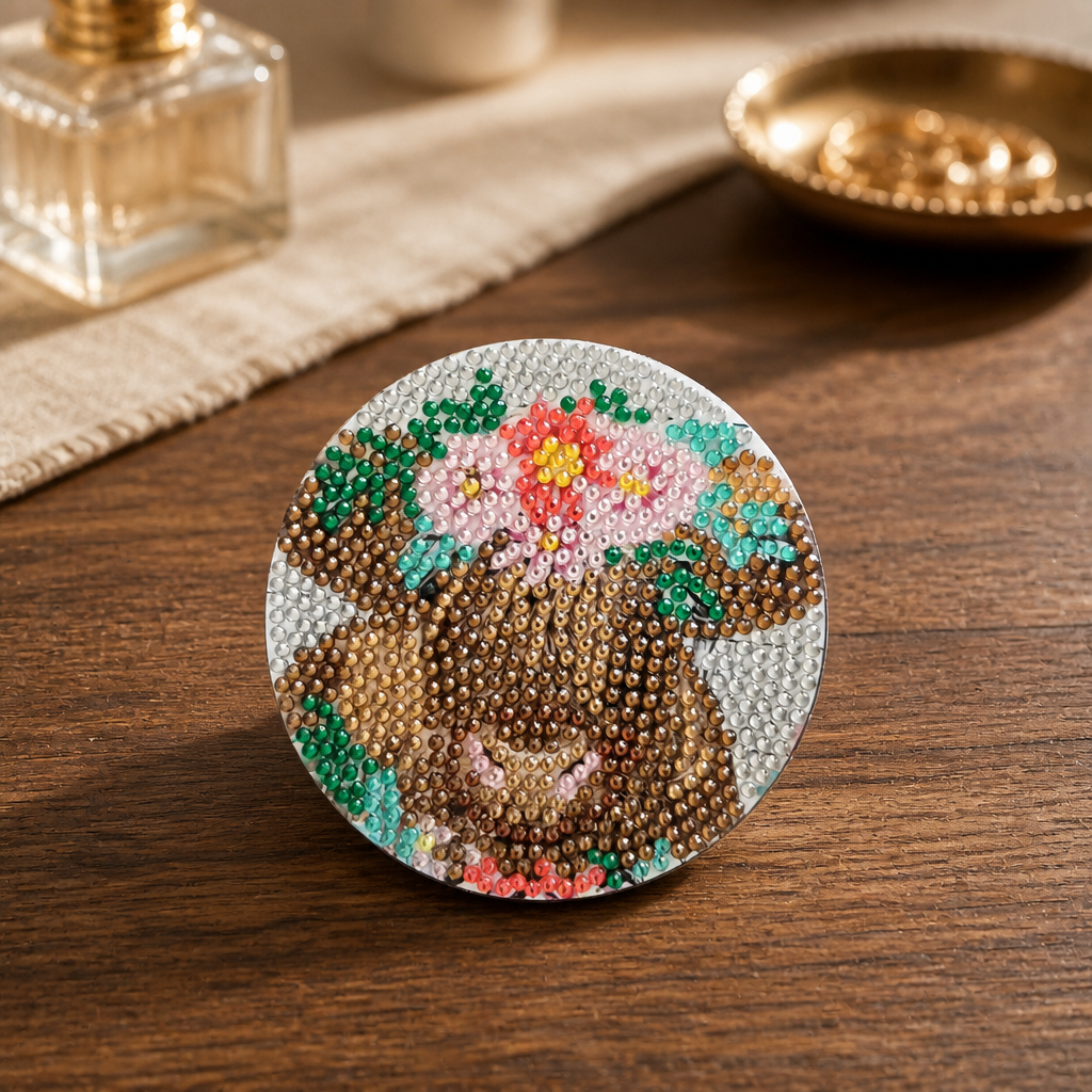 Heifer Please Sparkle Highland Cow Coasters