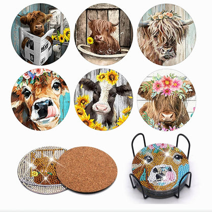 Heifer Please Sparkle Highland Cow Coasters