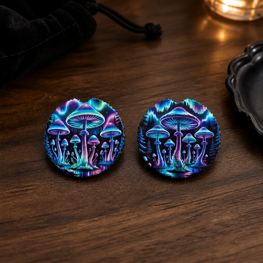 Enchanted Mushroom Forest Car Coaster Set