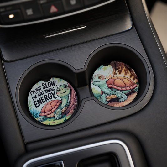 Slow & Steady Turtle Car Coaster Set