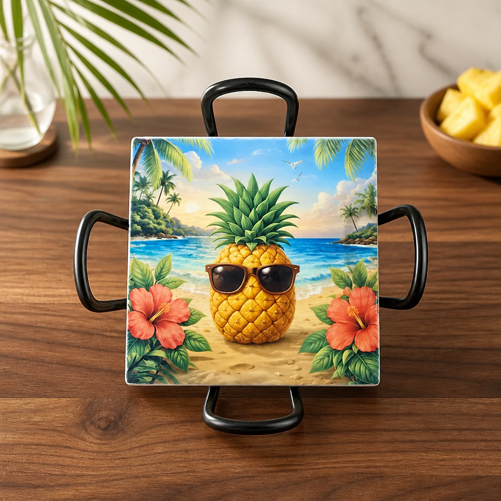 Tropical Paradise Ceramic Coaster Set