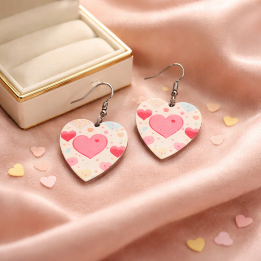 Candy Sprinkle Heart Dangles