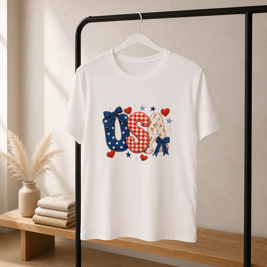 USA Patriotic Bow T-Shirt