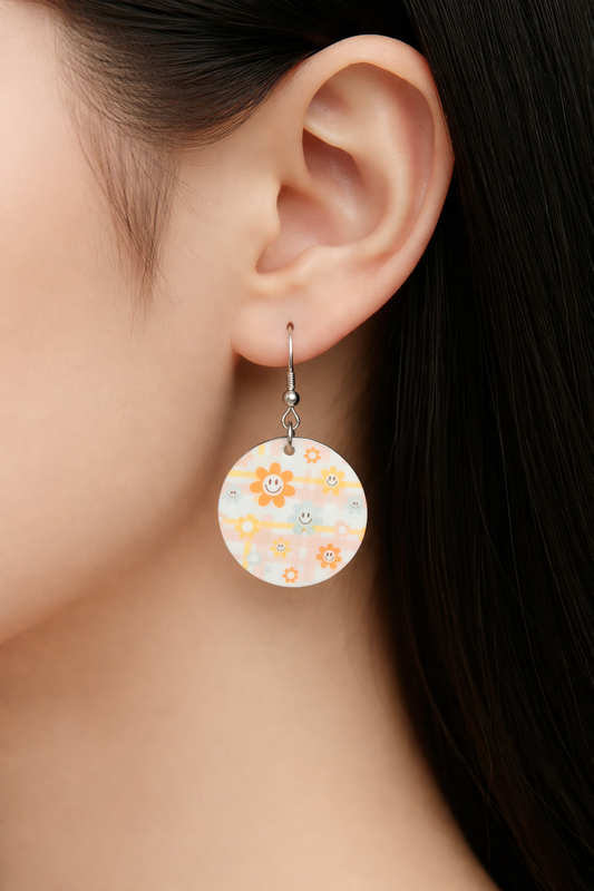 Happy Flower Retro Earrings